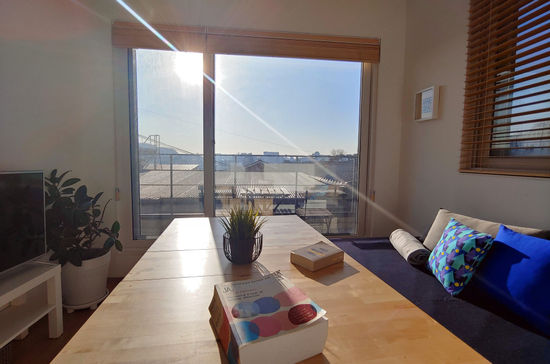 Large rooftop with panorama city view!